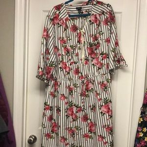 Rose print summer dress
